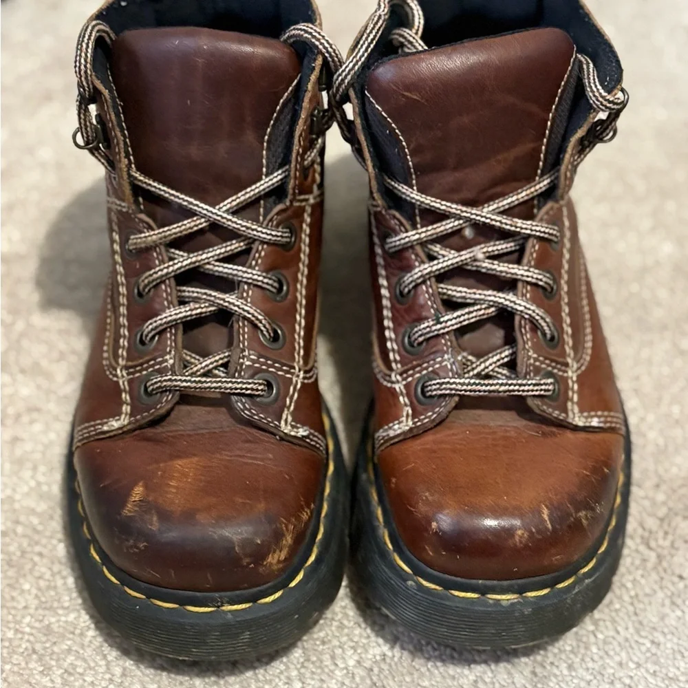 Dr. Docs Martens Doc 8A07 Mens Lace Up Air Wair Punk Grunge Soft Toe Boots US 6